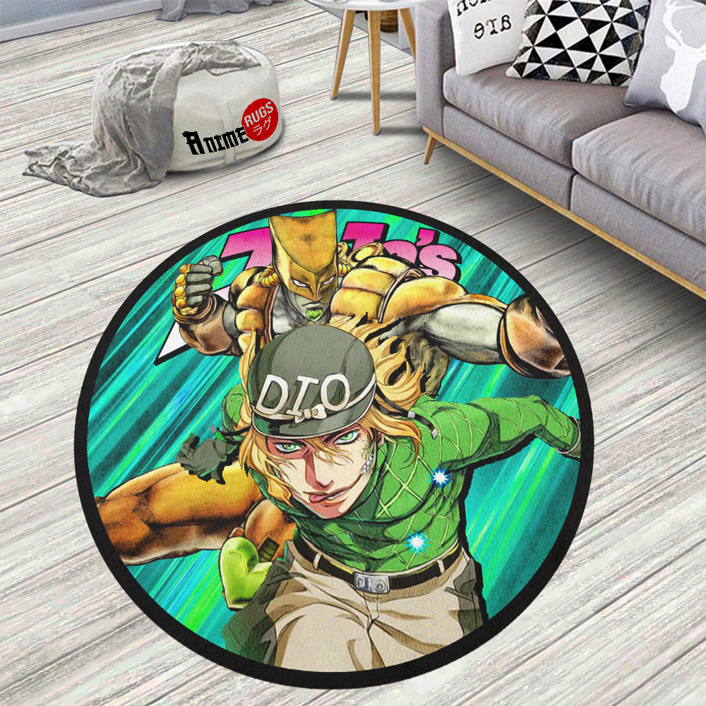 Dio Brando Round Rug Custom Jojo's Bizarre Adventure Anime Rug Floor M