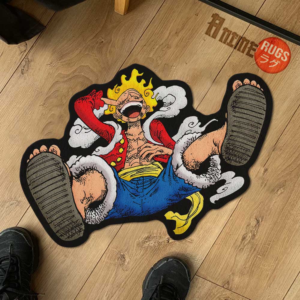 Luffy Gear 5 Shaped Rugs Custom Anime One Piece Carpets Room Decor Mat–  Animerugs