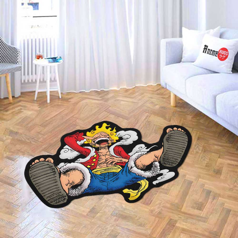 luffy gear 5 rug Luffy Gear 5 Shaped Rugs Custom Anime One Piece Carpets Room Decor Mat– Animerugs