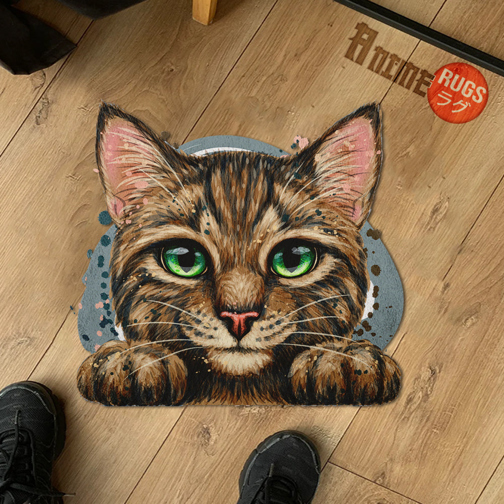 Cat Funny Face Shaped Rugs Custom For Room Decor Mat Quality