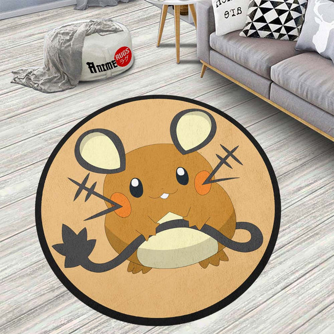 Dedenne Round Rug Custom Pokemon Anime Rug Floor Mats-Animerugs