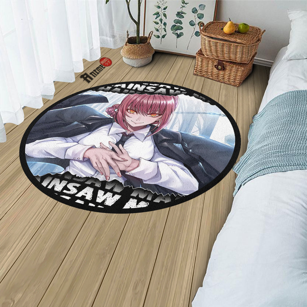 Makima Round Rug Custom Chainsaw Man Anime Rug Floor Mats– Animerugs