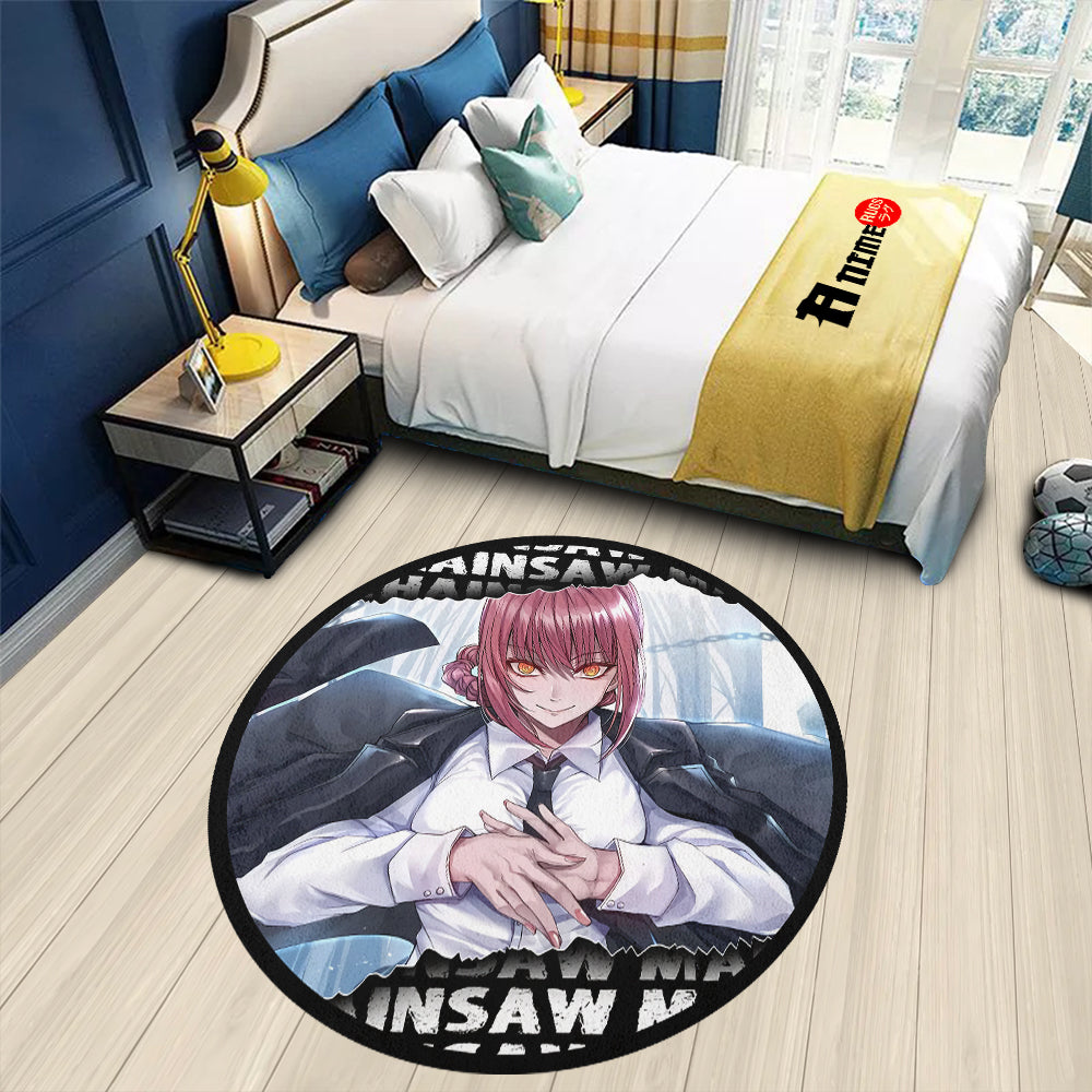 Makima Round Rug Custom Chainsaw Man Anime Rug Floor Mats– Animerugs