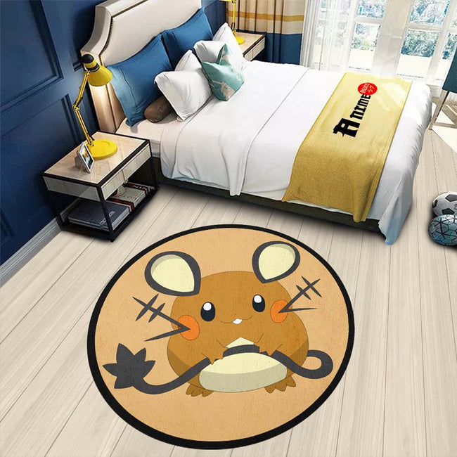 Dedenne Round Rug Custom Pokemon Anime Rug Floor Mats-Animerugs