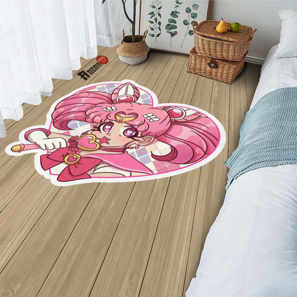 Sailor Chibi Moon Shaped Rug Custom Sailor Moon Anime Room Decor– Animerugs
