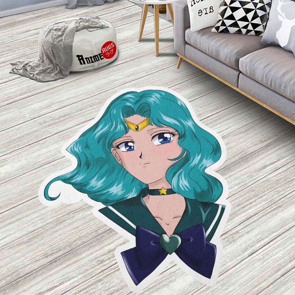 Sailor Neptune Shaped Rug Custom Sailor Moon Anime Room Decor– Animerugs