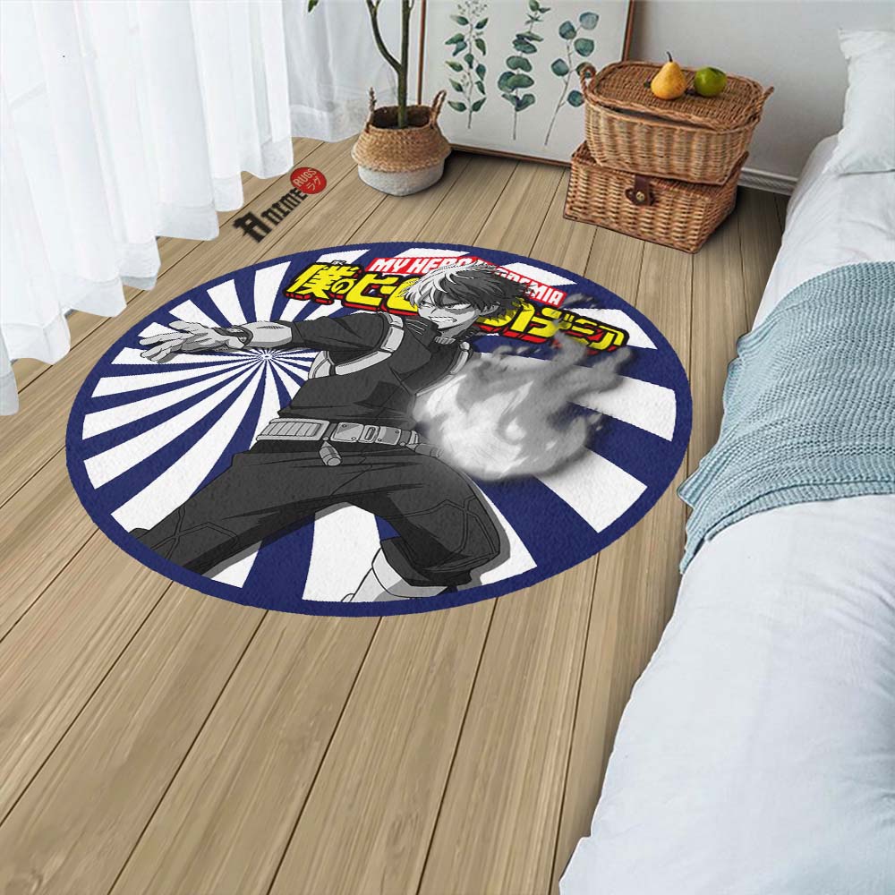 Shoto Todoroki Round Rug Custom My Hero Academia Anime Circle Carpet ...