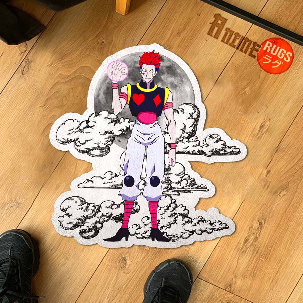 Hisoka Morow Shaped Rug Custom Moon Clouds Hunter x Hunter Anime Room ...