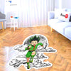 Gon Freecss Shaped Rug Custom Moon Clouds Hunter x Hunter Anime Room D ...