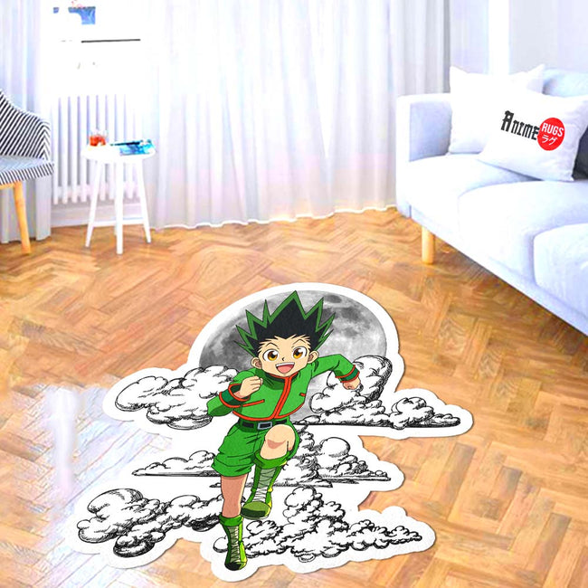 Hxh Rug Gon Freecss Shaped Rug Custom Moon Clouds Hunter x Hunter Anime Room D ...