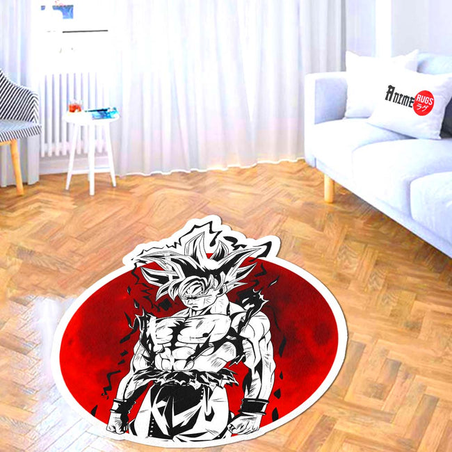 Goku Ultra Instinct Shaped Rug Custom Dragon Ball Anime Room Decor-Animerugs