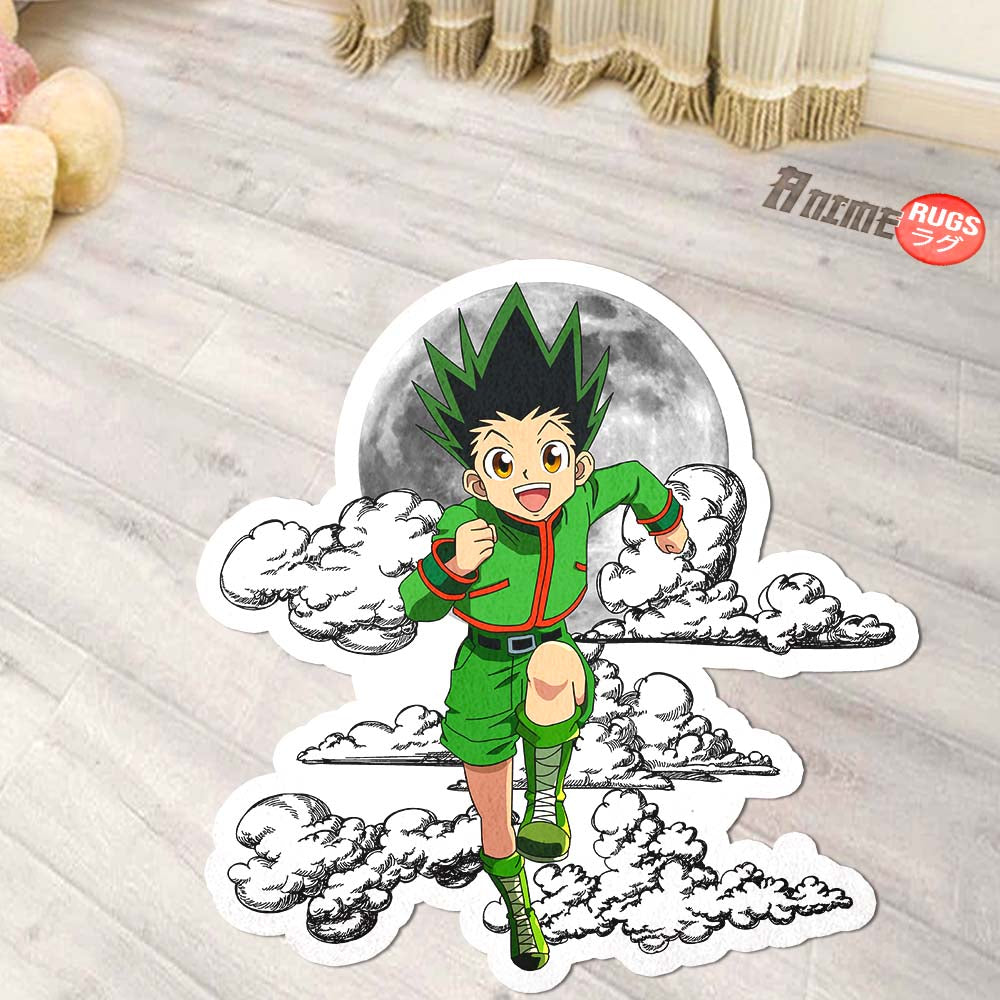 Huntrx Rug Gon Freecss Shaped Rug Custom Moon Clouds Hunter x Hunter Anime Room D ...
