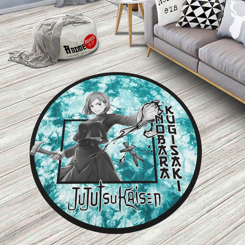 Yasuke Rug Nobara Kugisaki Round Rug Custom Tie Dye Style Jujutsu Kaisen Anime Ci ...