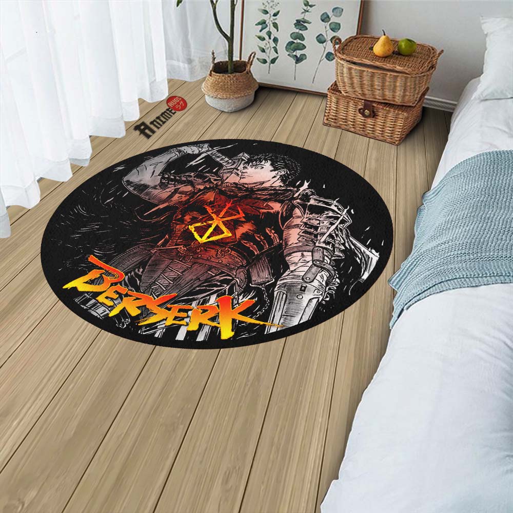 Guts Round Rug Custom Berserk Anime Circle Carpet– Animerugs