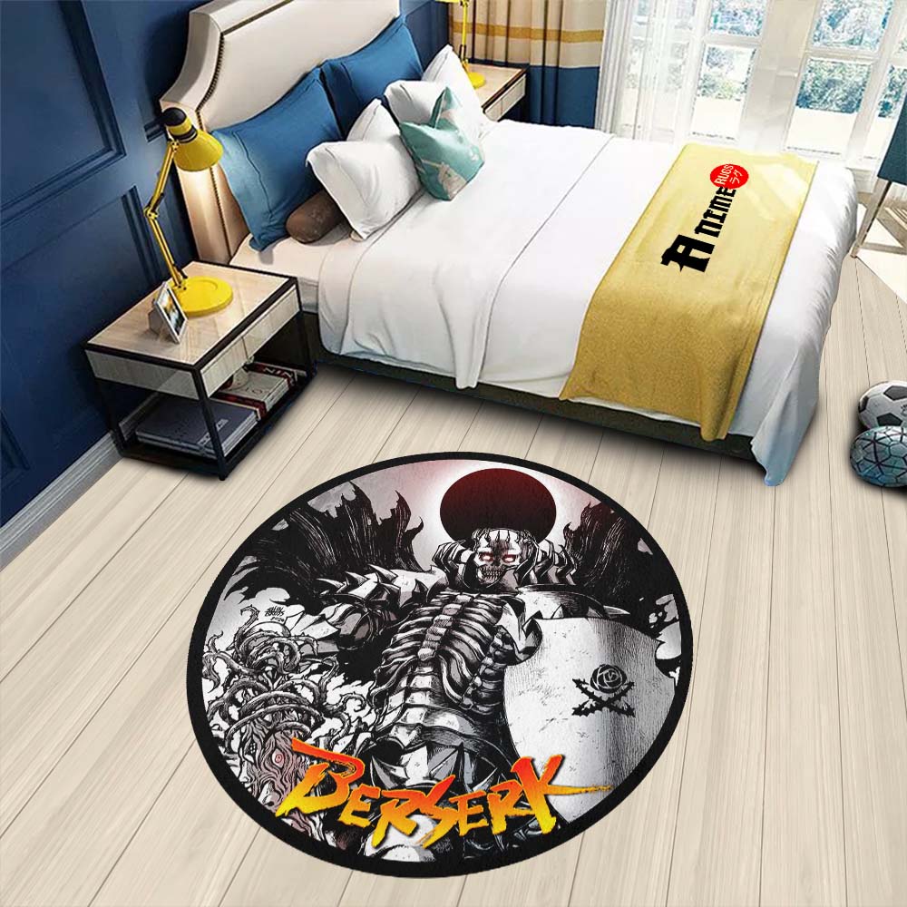 Moon Knight Rug The Skull Knight Round Rug Custom Berserk Anime Circle Carpet– Animerugs