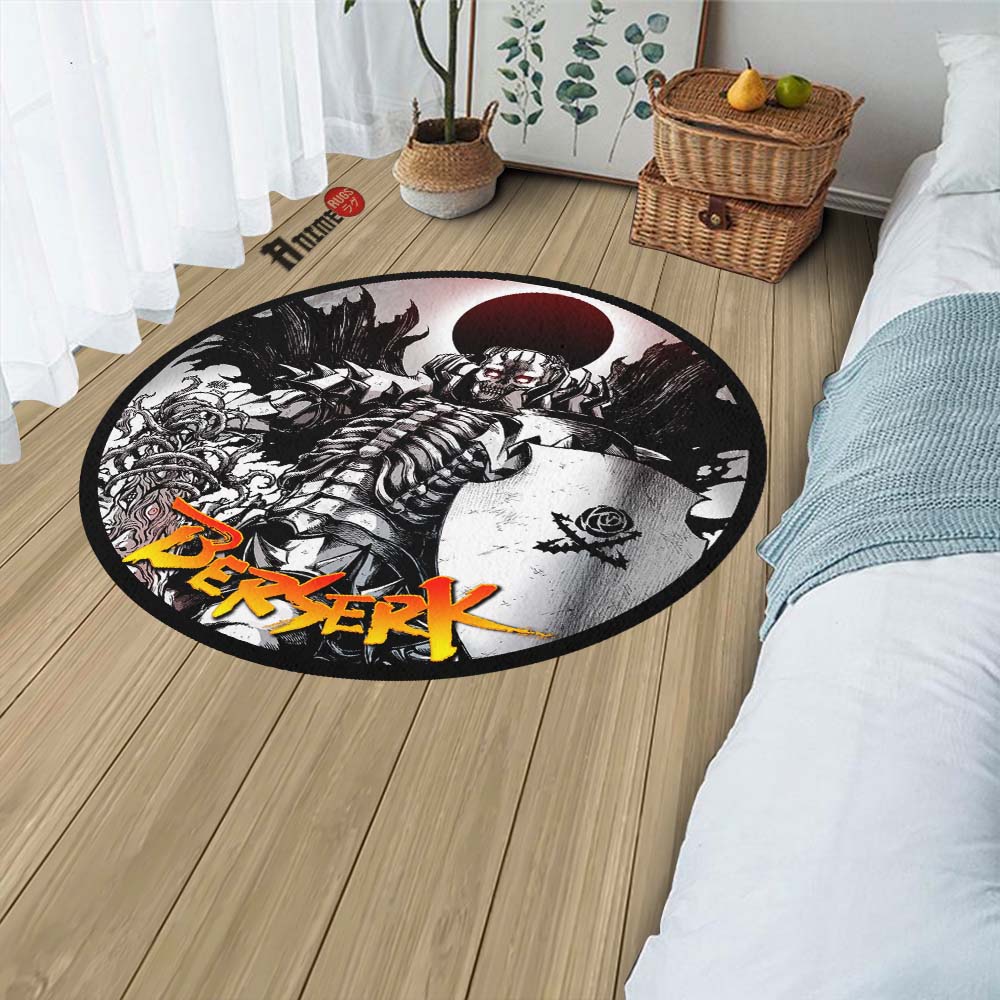 The Skull Knight Round Rug Custom Berserk Anime Circle Carpet– Animerugs