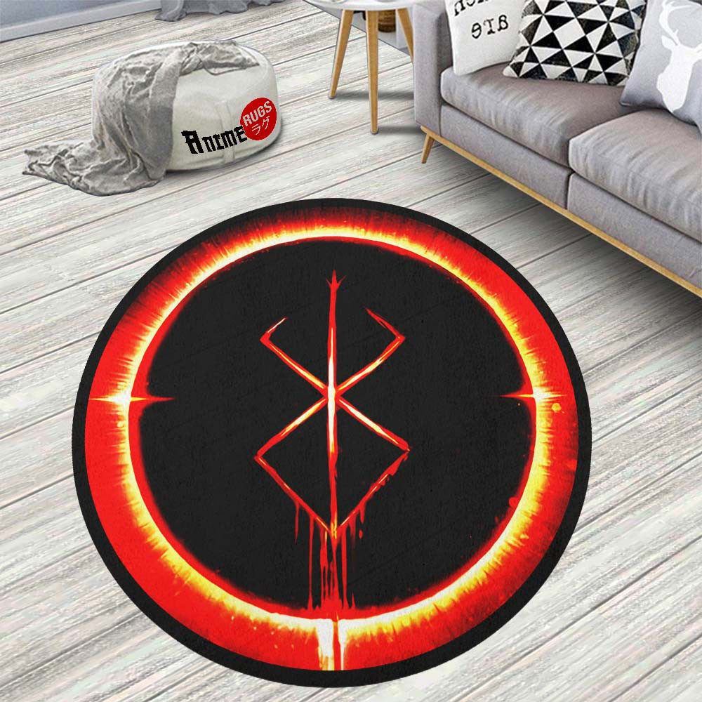 Berserk Brand Of Sacrifice Round Rug Custom Berserk Anime Circle Carpe ...