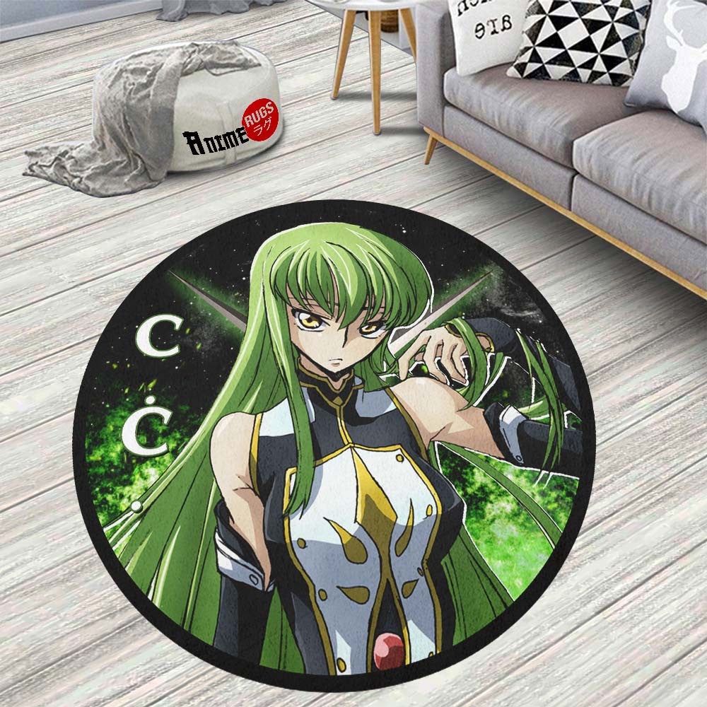 Code Geass Eye Logo Rug C.C Round Rug Custom Code Geass Anime Circle Carpet– Animerugs