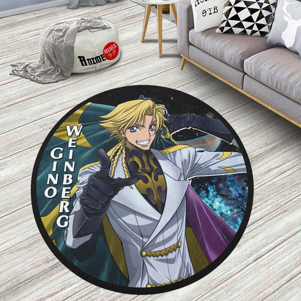 Code Geass Eye Logo Rug Gino Weinberg Round Rug Custom Code Geass Anime Circle Carpet– Animerugs