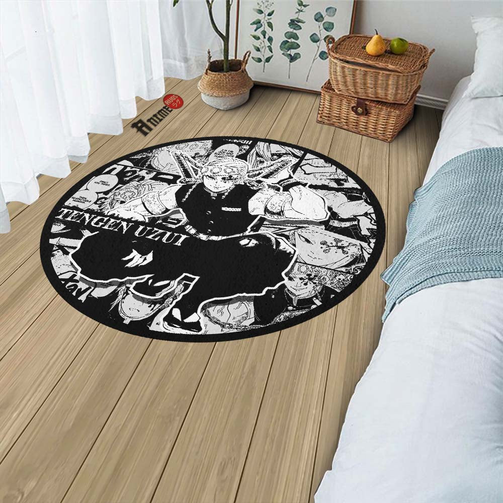 Tengen Uzui Manga Round Rug Custom Demon Slayer Anime Circle Carpet ...