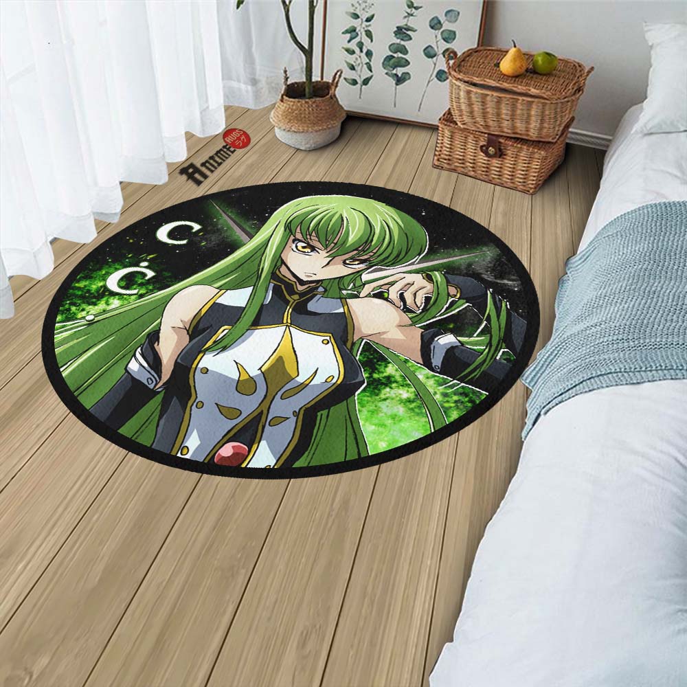 Code Geass Eye Logo Rug C.C Round Rug Custom Code Geass Anime Circle Carpet– Animerugs