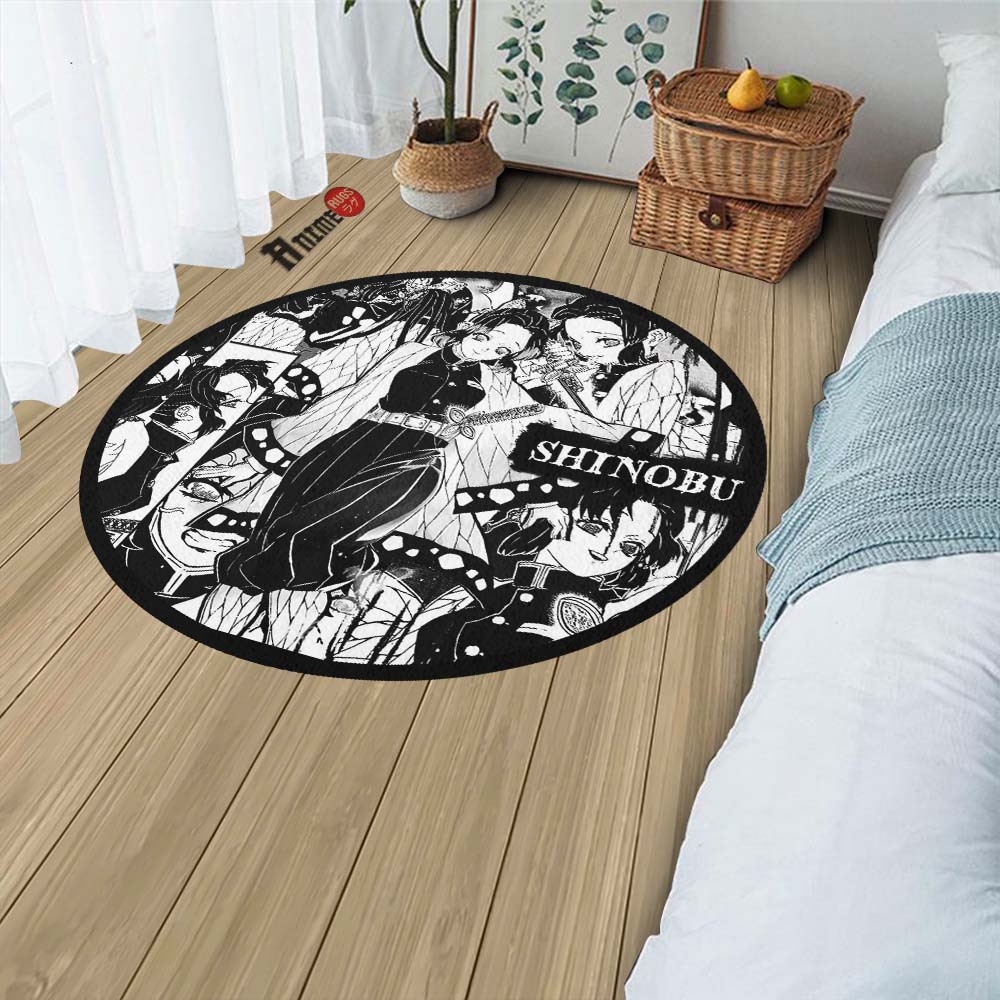 Shinobu Kochou Manga Round Rug Custom Demon Slayer Anime Circle Carpet ...