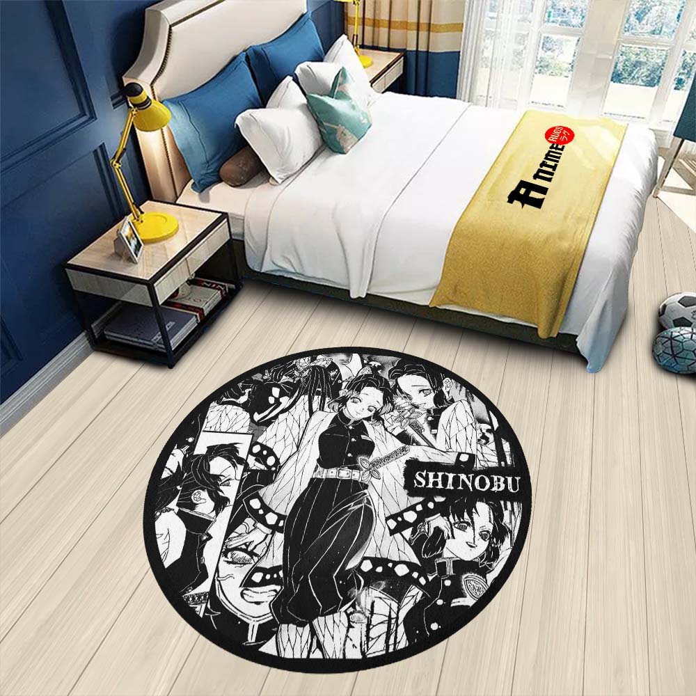 Shinobu Kochou Manga Round Rug Custom Demon Slayer Anime Circle Carpet ...