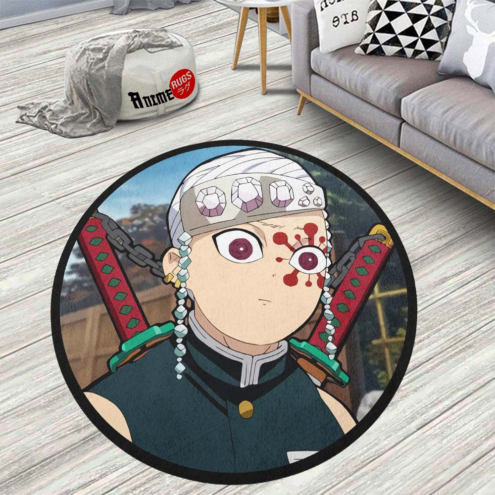 Tengen Uzui Round Rug Custom Demon Slayer Anime Circle Carpet– Animerugs