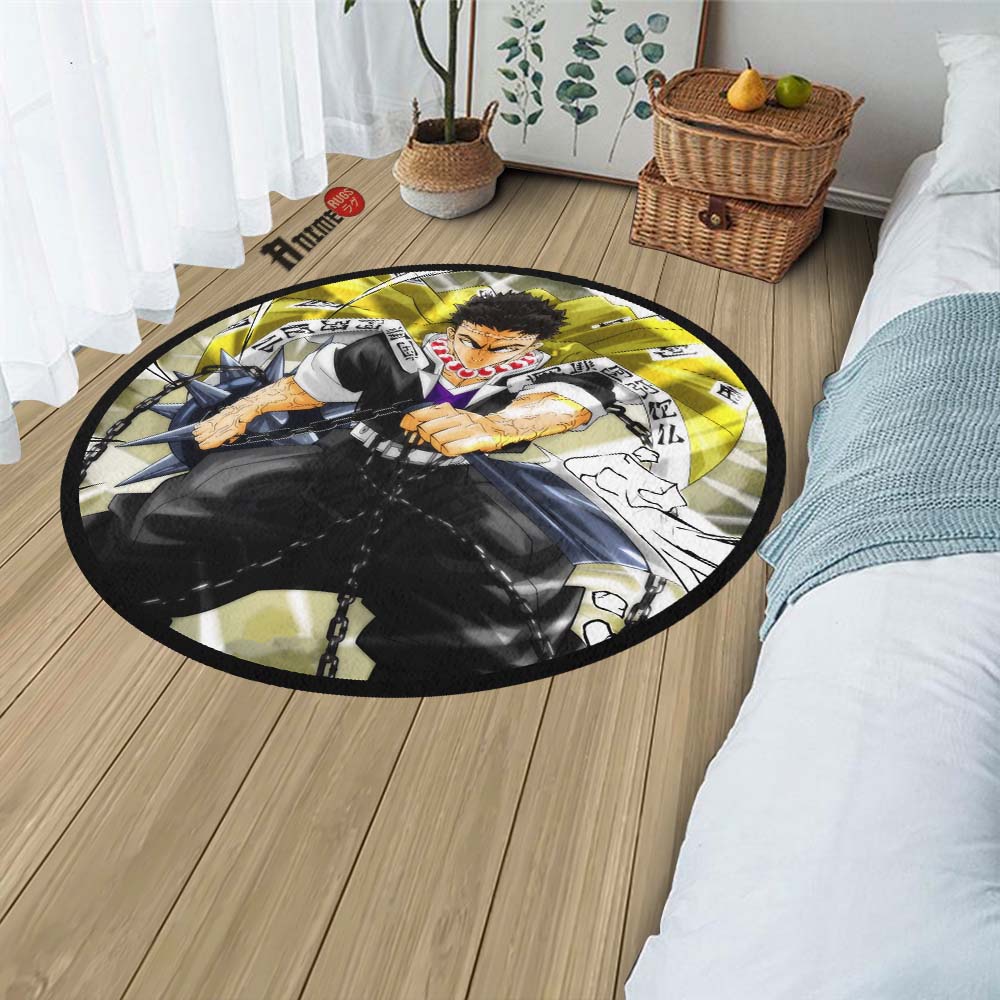 Demon Slayer Custom Rug Gyomei Himejima Round Rug Custom Demon Slayer Anime Circle Carpet ...