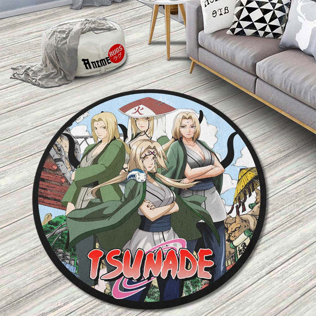 Tsunade Round Rug Custom Anime Circle Carpet-Animerugs