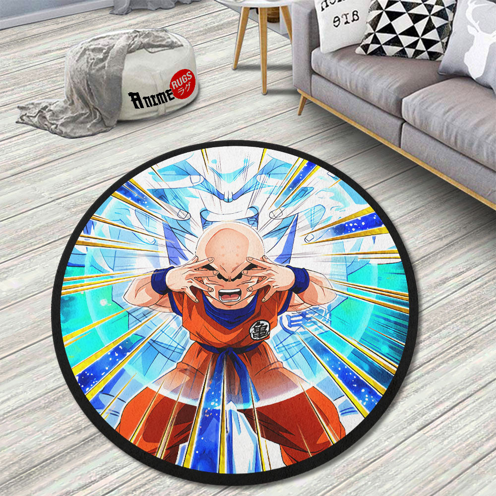 Krillin Skill Round Rug Custom Dragon Ball Anime Circle Carpet– Animerugs