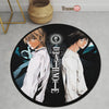 L Lawliet & Light Yagami Round Rug Custom Death Note Anime Circle Carp ...
