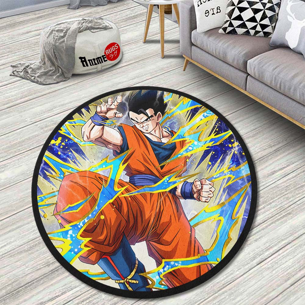 Gohan Skill Round Rug Custom Dragon Ball Anime Circle Carpet– Animerugs