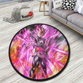 Vegeta Black Rose Skill Round Rug Custom Dragon Ball Anime Circle Carpet-Animerugs