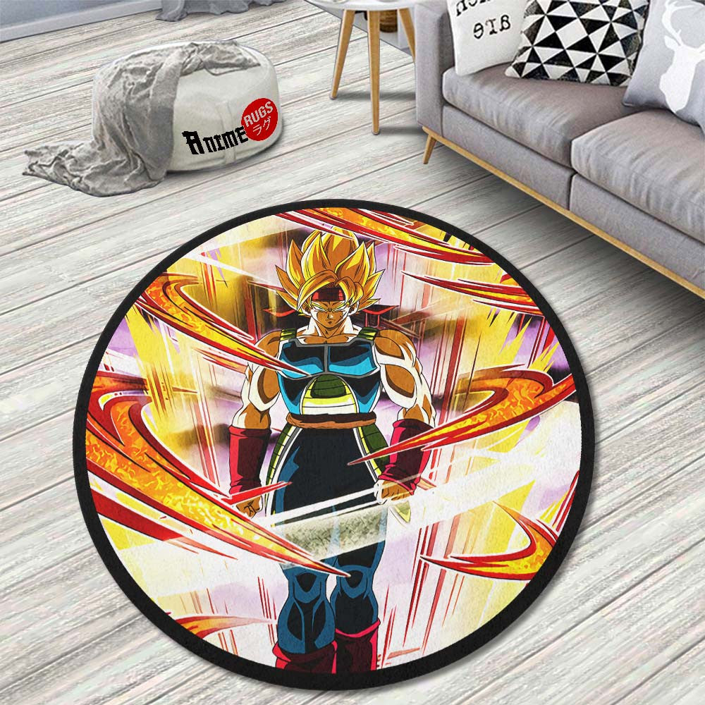 Bardock Skill Round Rug Custom Dragon Ball Anime Circle Carpet– Animerugs