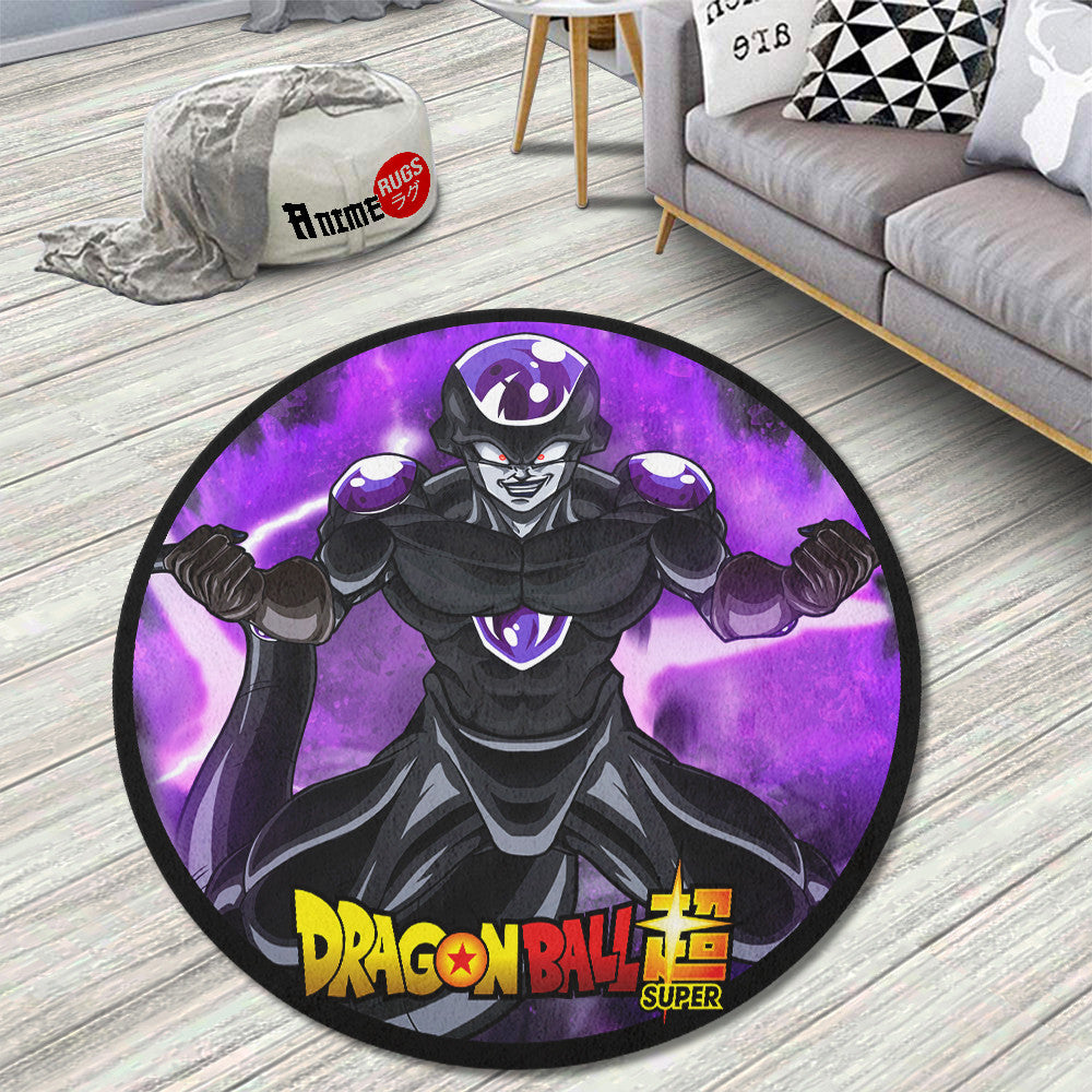 Black Frieza Round Rug Custom Dragon Ball Super Super Heroes Anime Cir ...