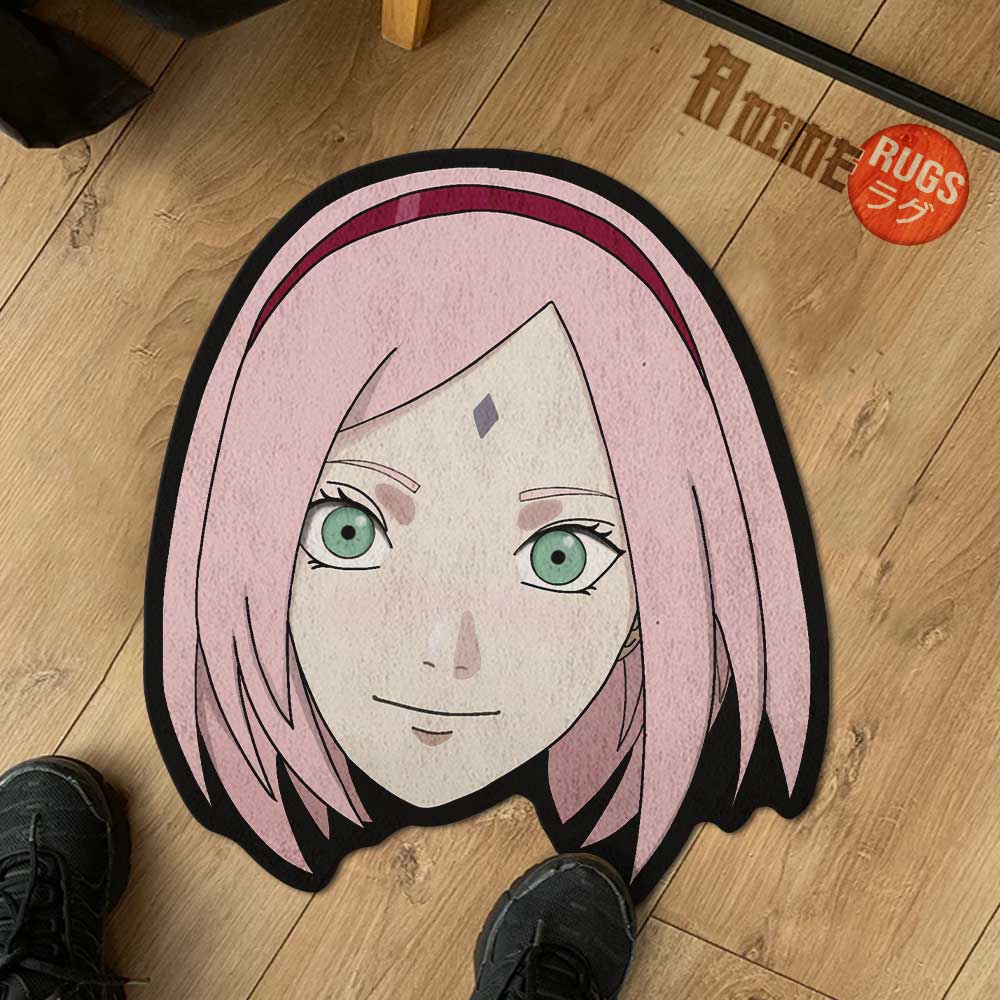 Haruno Sakura Shaped Rugs Custom Anime Carpets Room Decor Mats– Animerugs