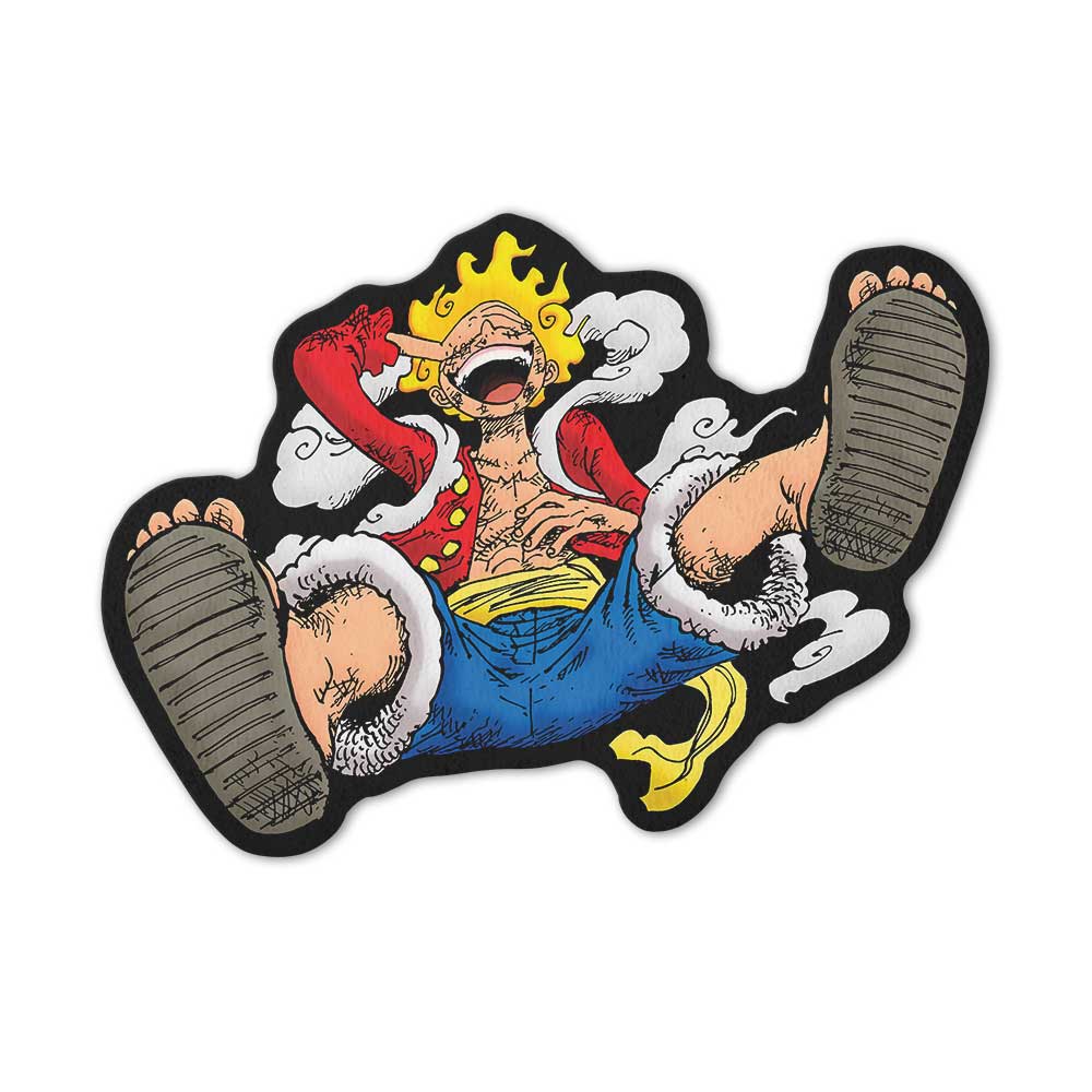 Luffy Gear 5 Shaped Rugs Custom Anime One Piece Carpets Room Decor Mat ...