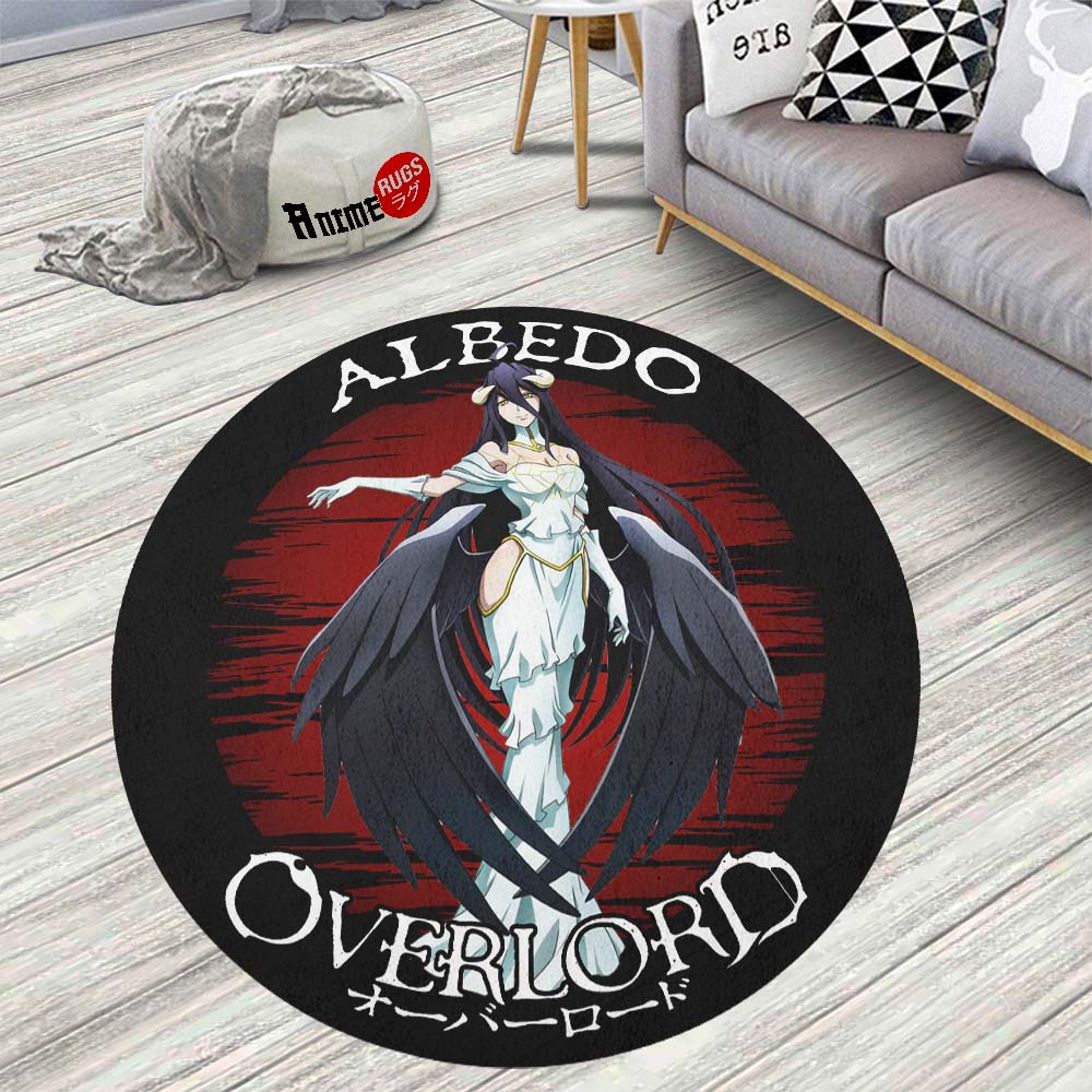 Albedo Round Rug Custom Overlord Anime Circle Carpet– Animerugs