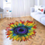 Tie Dye Sunflower Shaped Rugs Custom For Room Decor Mat Quality Carpet-Animerugs