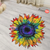Tie Dye Sunflower Shaped Rugs Custom For Room Decor Mat Quality Carpet-Animerugs