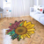Colorful Sunflower Shaped Rugs Custom For Room Decor Mat Quality Carpet-Animerugs