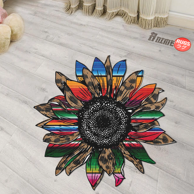 Sunflower Shaped Rugs Custom For Room Decor Mat Quality Carpet-Animerugs