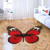 Red Butterfly Shaped Rugs Custom For Room Decor Mat Quality Carpet-Animerugs