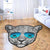 Leopard With Sunglasses Shaped Rug Custom Decor For Room Mat Quality Carpet-Animerugs