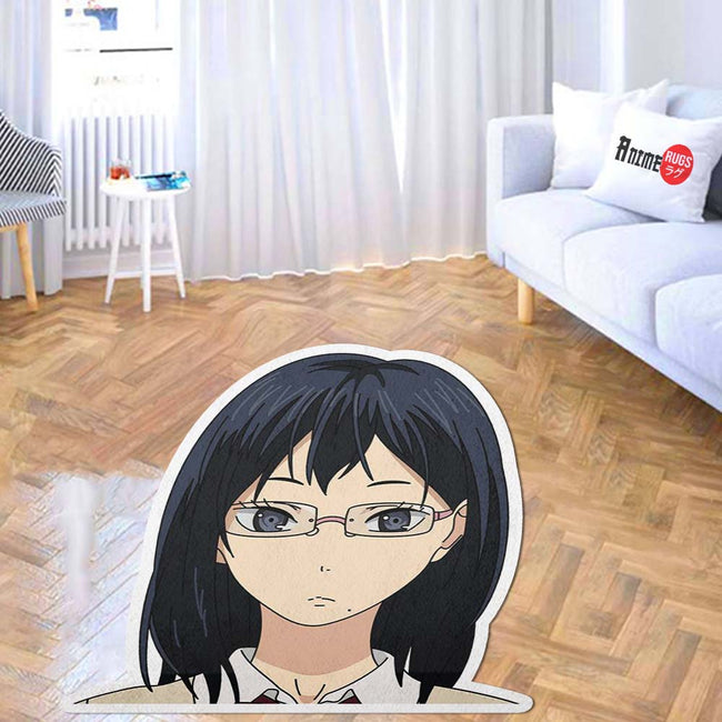Kiyoko Shimizu Shaped Rug Custom Anime Haikyuu Mats Room Decor Quality Carpets-Animerugs
