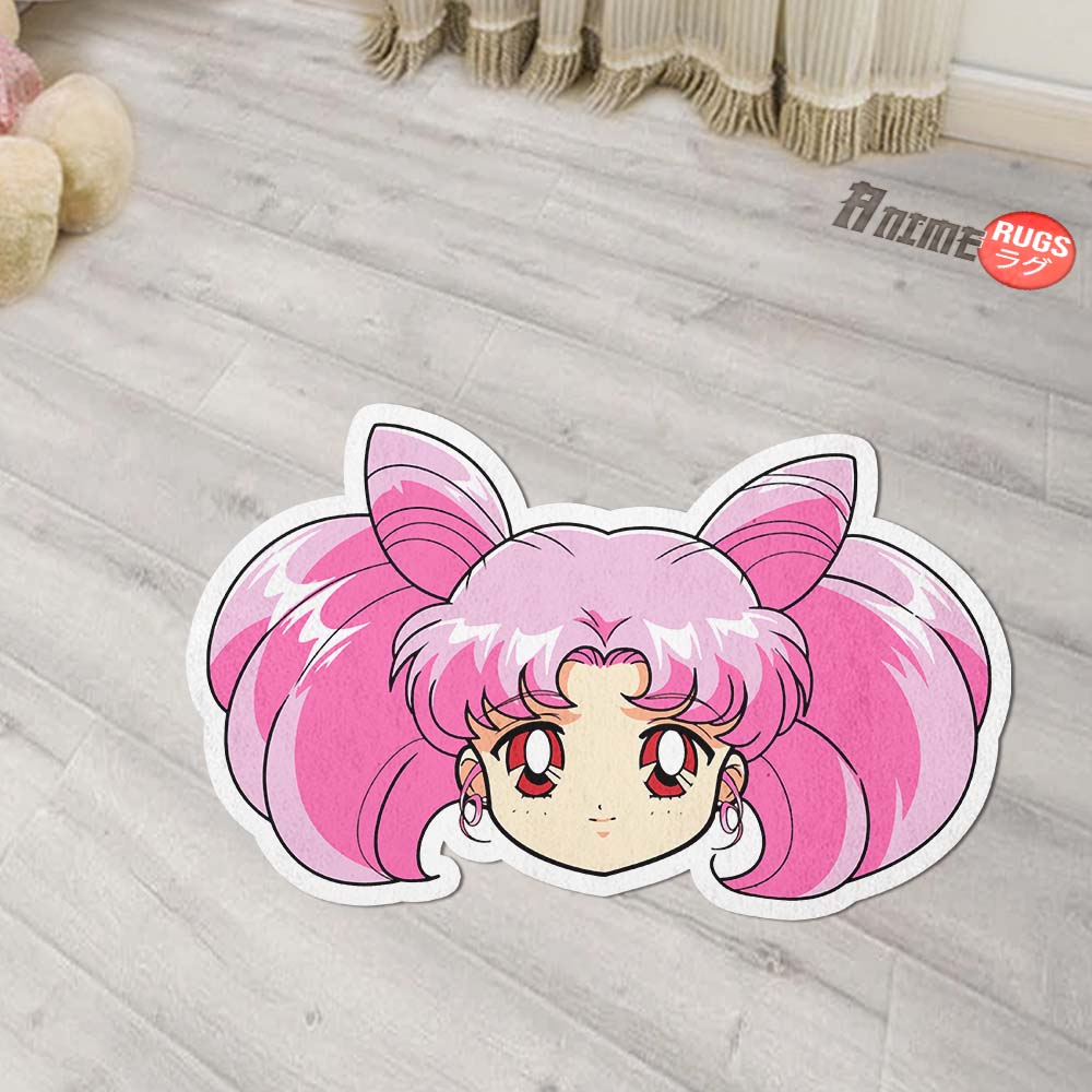 Sailor Chibi Moon Shaped Rug Custom Sailor Moon Anime Room Mats– Animerugs