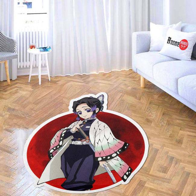 Shinobu Kochou Shaped Rug Custom Anime Demon Slayer Room Decor Mat Qua ...