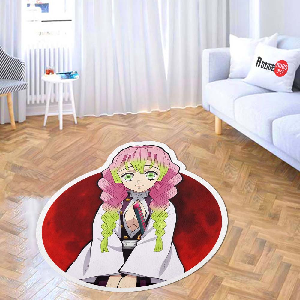 Demon Slayer Custom Rug Mitsuri Kanroji Shaped Rug Custom Anime Demon Slayer Room Decor Mat Qu ...