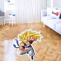 Gogeta Shaped Rug Custom Anime Dragon Ball Mats Room Decor Quality Carpets-Animerugs